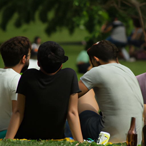 תמונה של קבוצת חברים נהנית מפיקניק בפארק, המייצגת את השמחה שבשיתוף מתנות חופש פשוטות אך משמעותיות