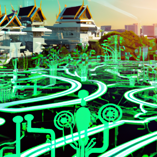 תמונה עתידנית של תאילנד הכוללת ערים חכמות ופיתוח בר קיימא